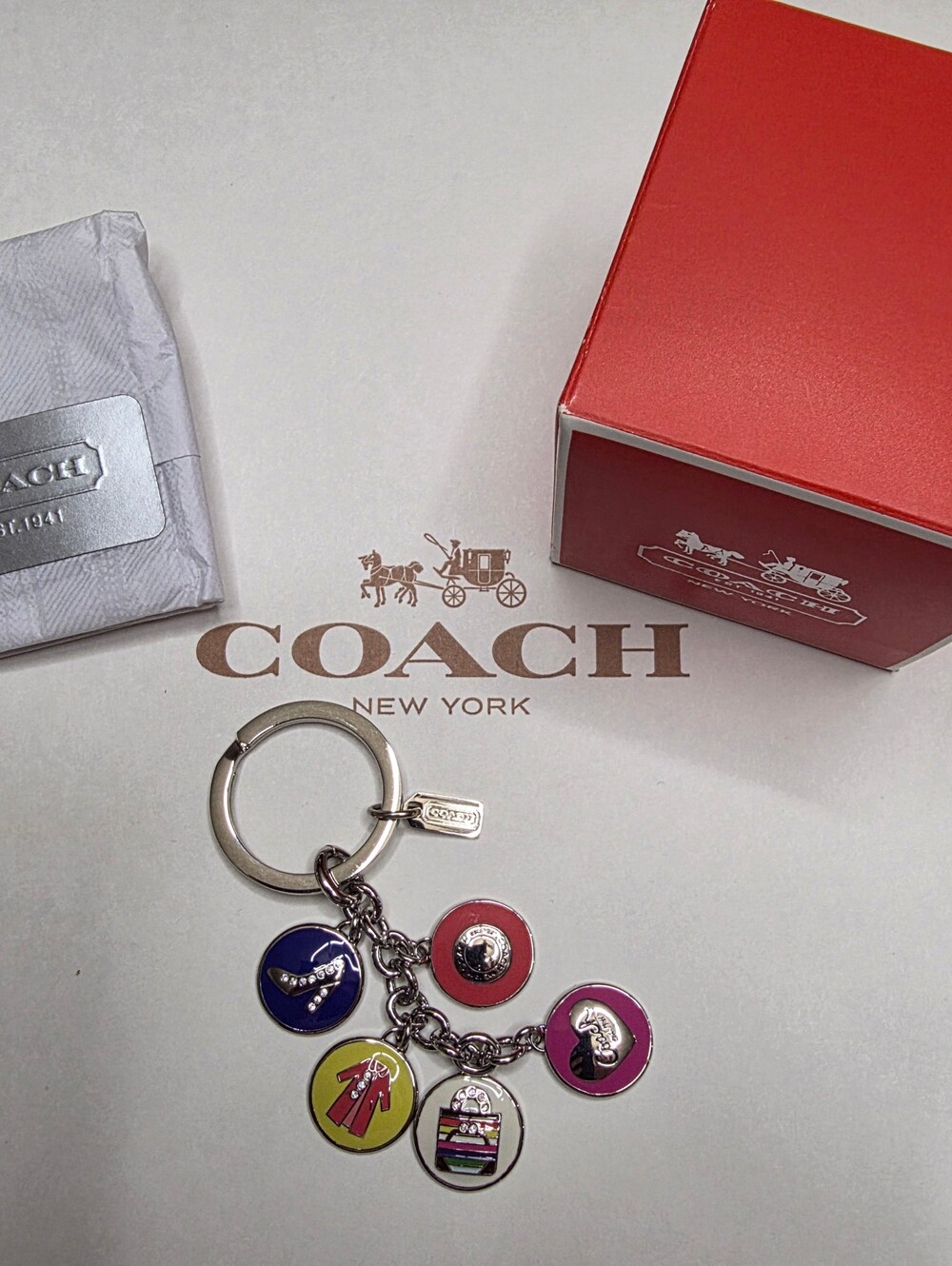 โจ Rare Y2K Vintage Coach Multi-Charm Keychain (NWOT) โจ